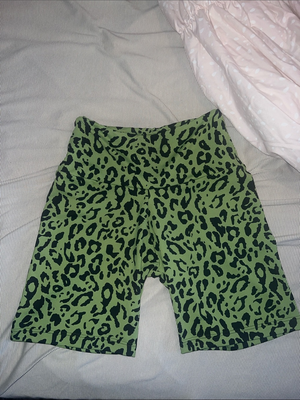 ✨Sold out✨Booty by Brabants Green Leopard Print Biker Shorts